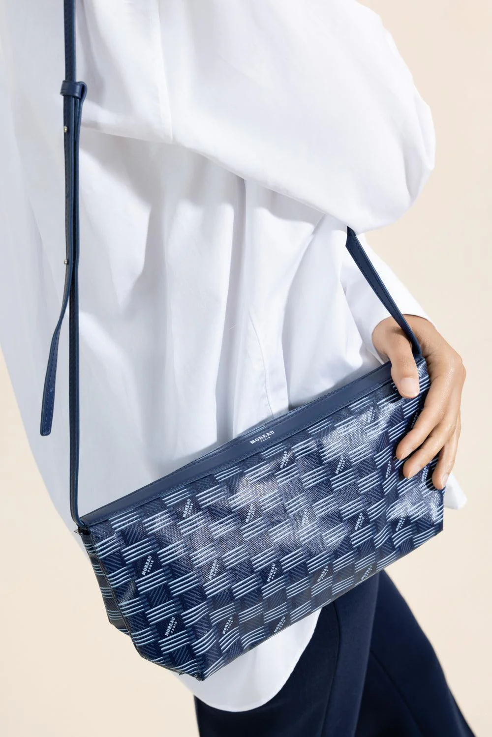 Antoine Double Long Bag - Navy Blue Natural - Image 3