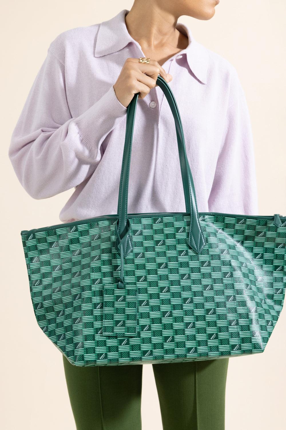 Louis Moreau Vogue Travel Tote - Green Natural - Image 3