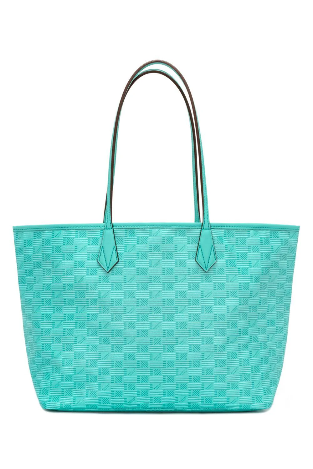 Saint Tropez Small Zip Tote - Turquoise Natural