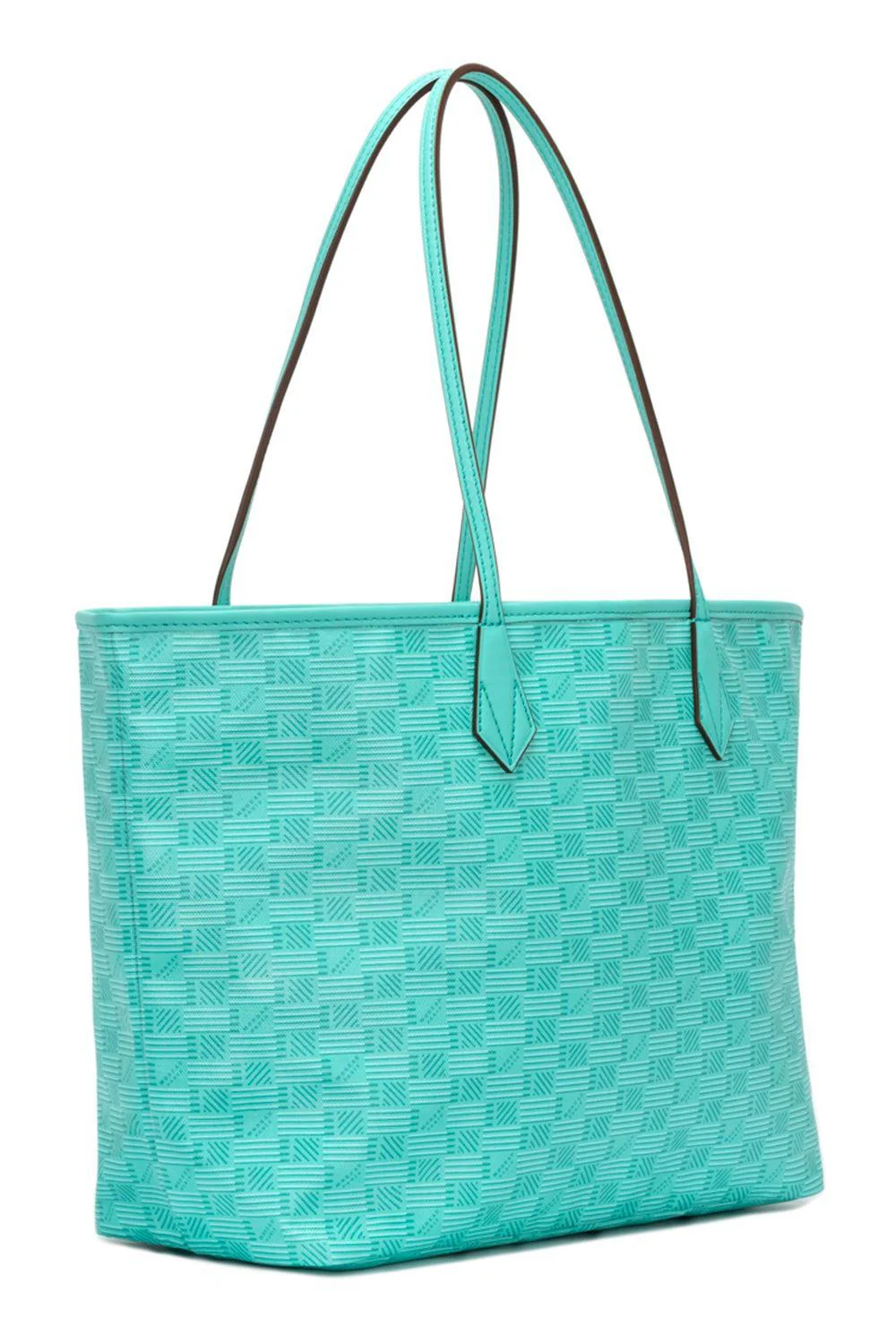 Saint Tropez Small Zip Tote - Turquoise Natural - Image 5