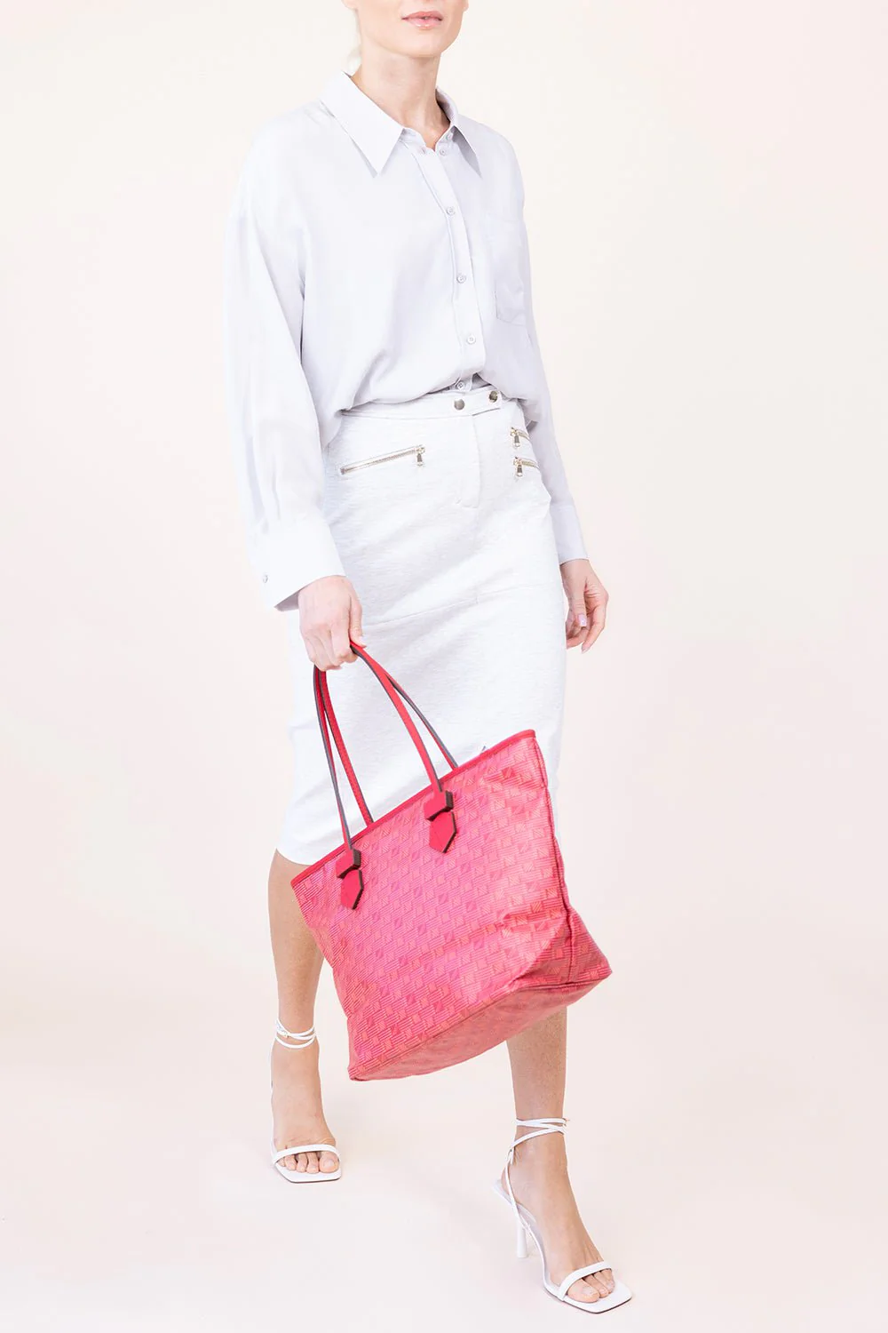 St Tropez Zip Tote MM - Red - Image 4