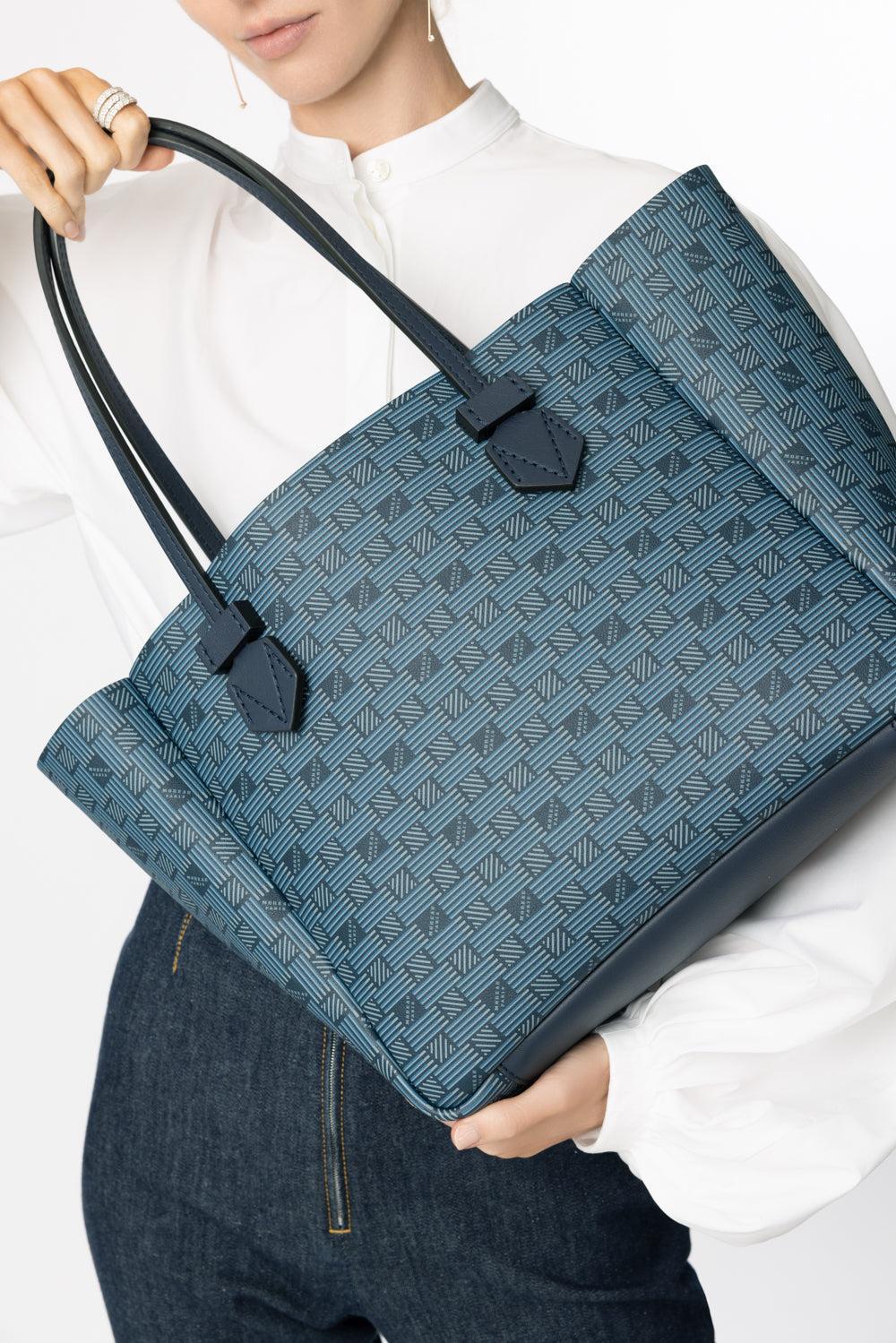 Vincennes Reversible Tote - Navy Green - Image 4