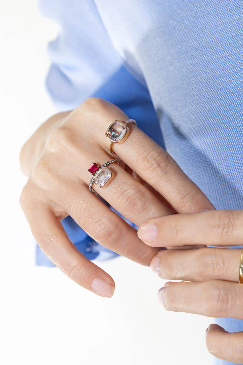 Emerald Cut Ruby Ring - Image 2