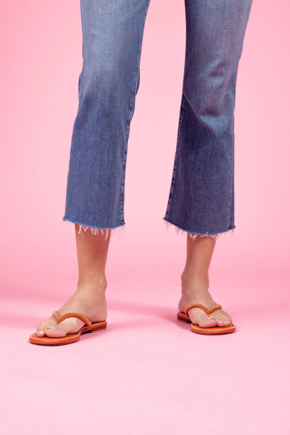 Crystal Sandal - Orange - Image 5