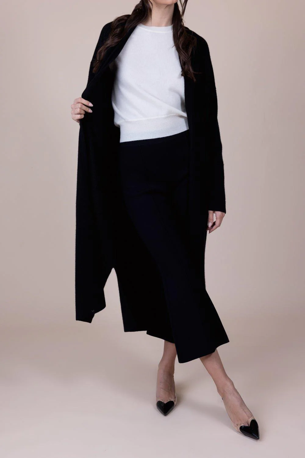 Collared Cardigan - Black - Image 2