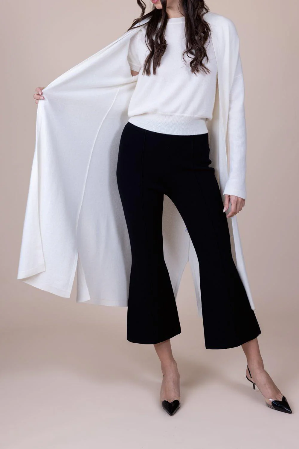 Collared Cardigan - White - Image 3