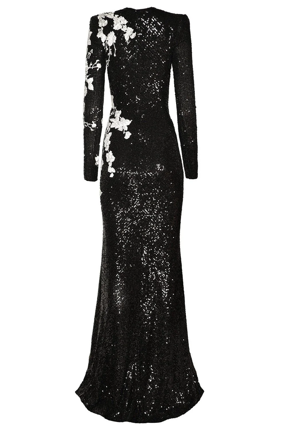 Long Sleeve Sequin Gown - Image 3