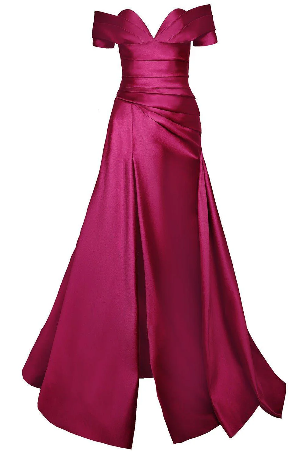 Strapless Pleated Mikado Gown