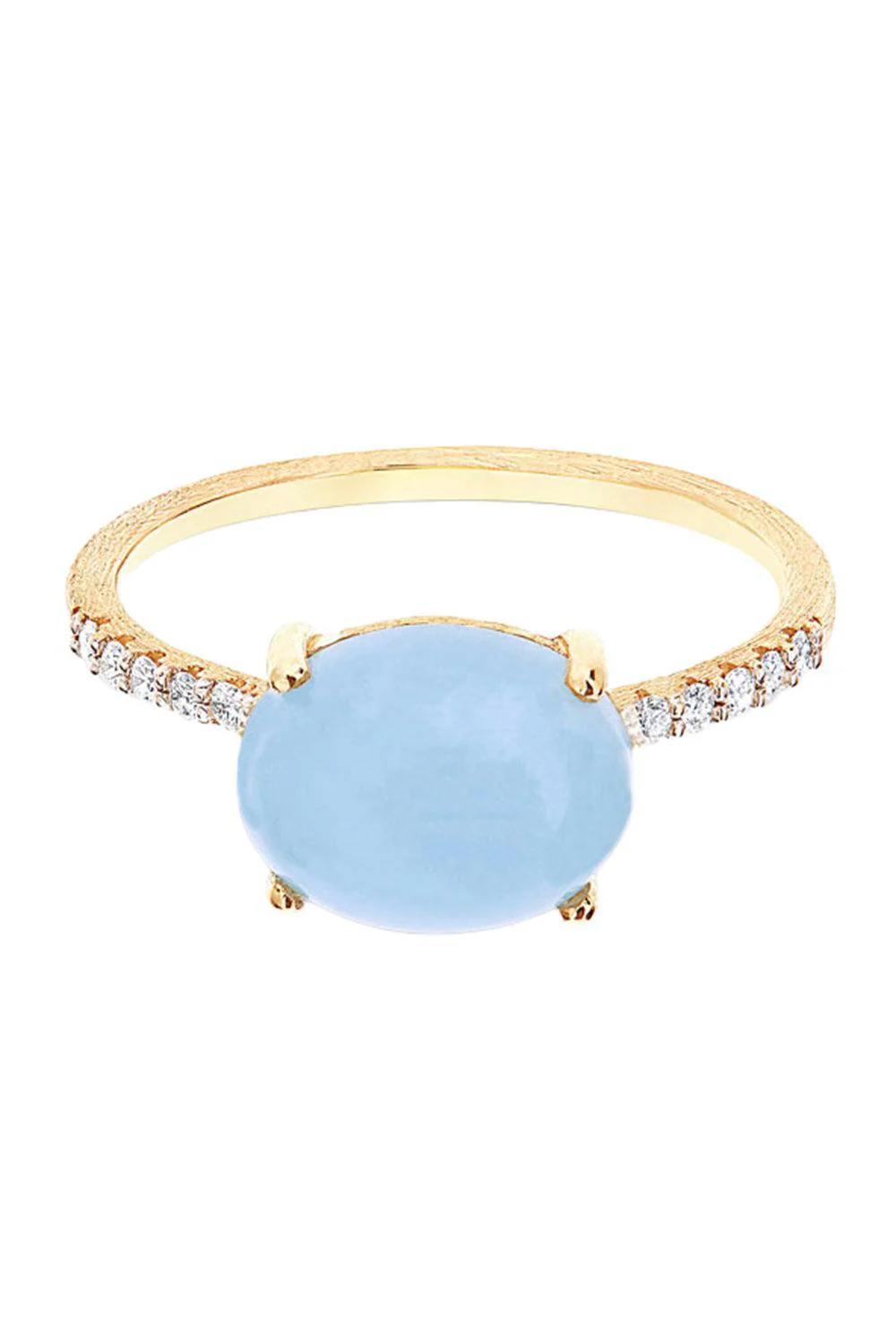 Aquamarine Diamond Azure Stackable Ring