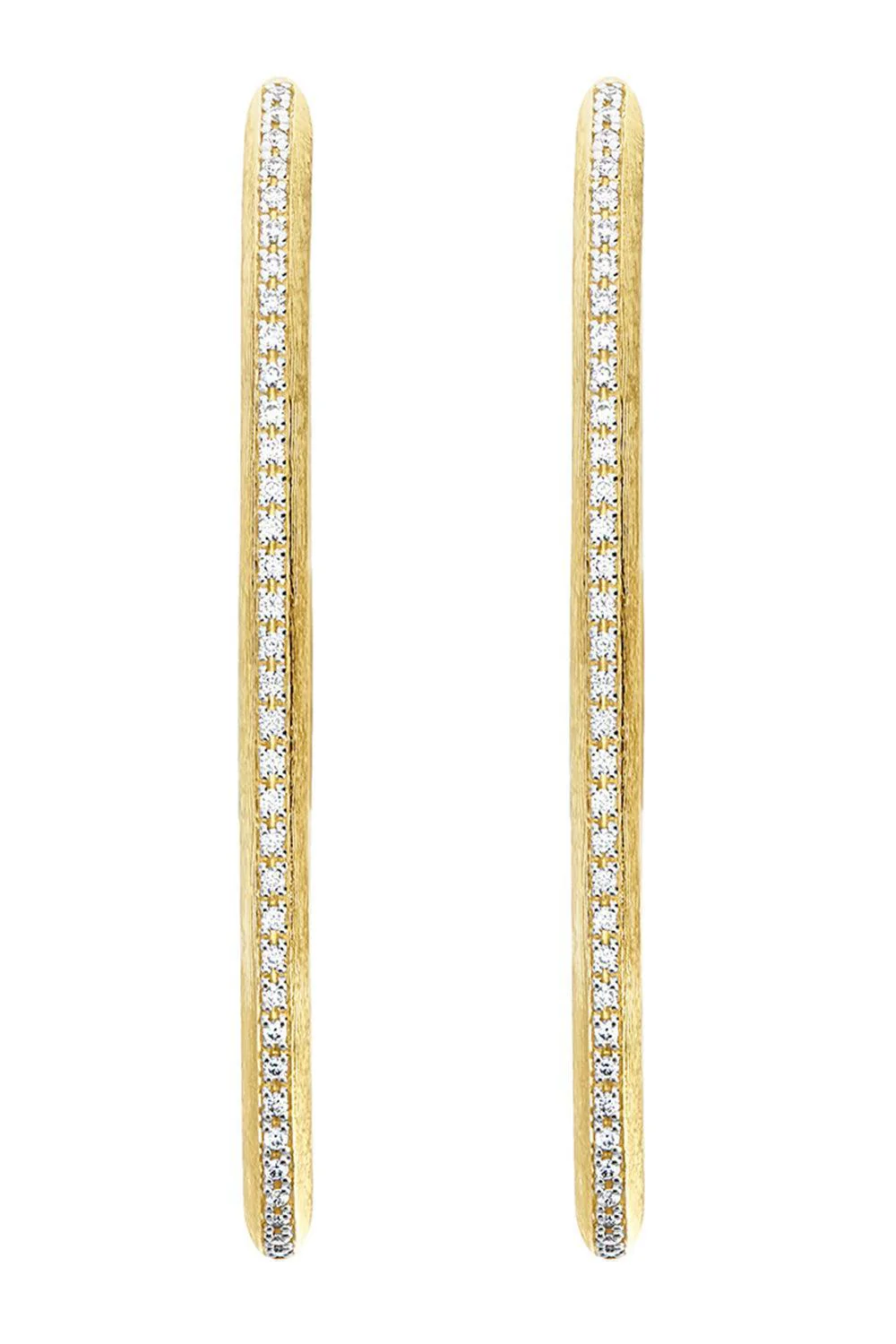 Diamond Big Oval Libera Icon Hoop Earrings - Image 4