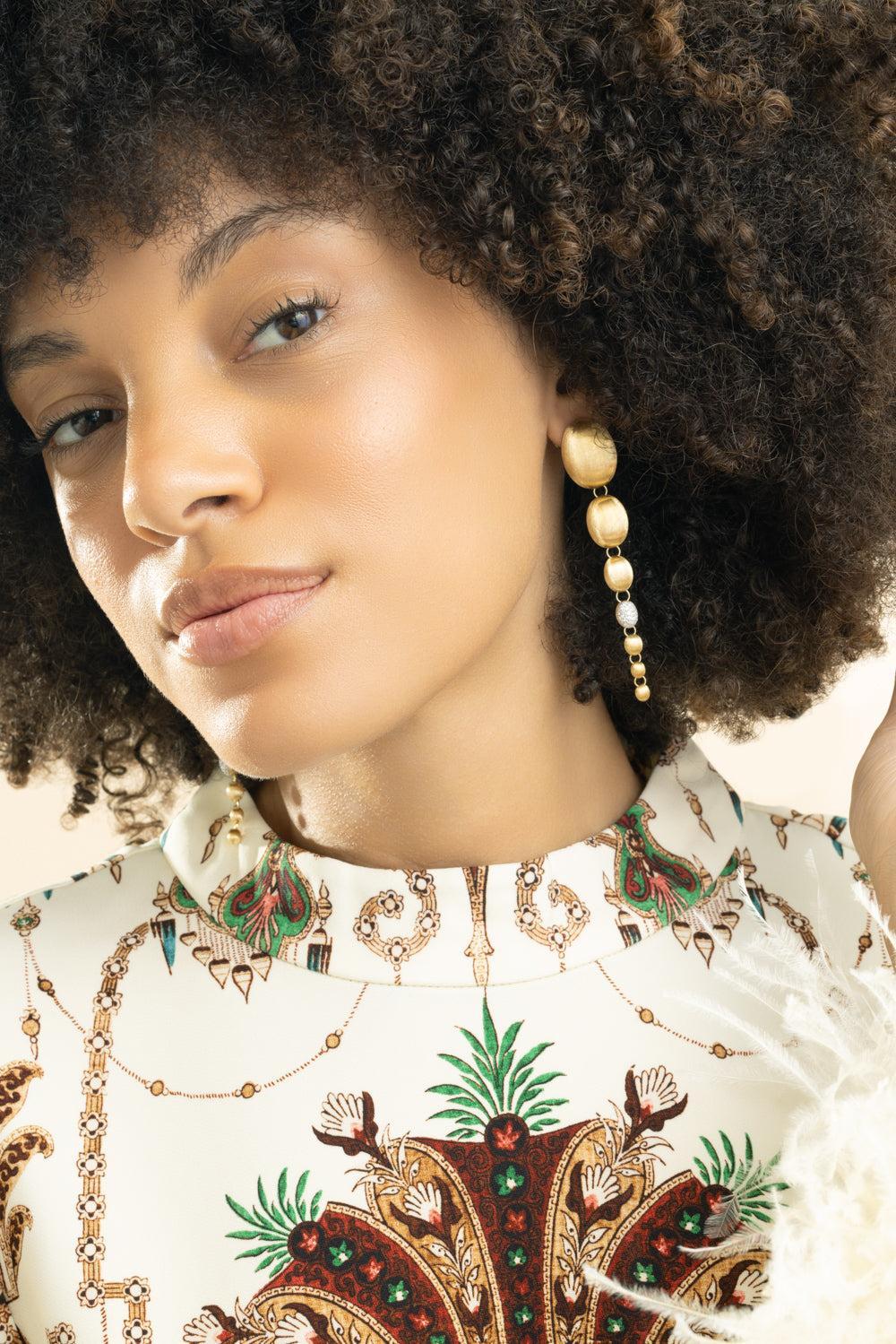 Diamond Ivy Nuvole Chunky Earrings - Image 2