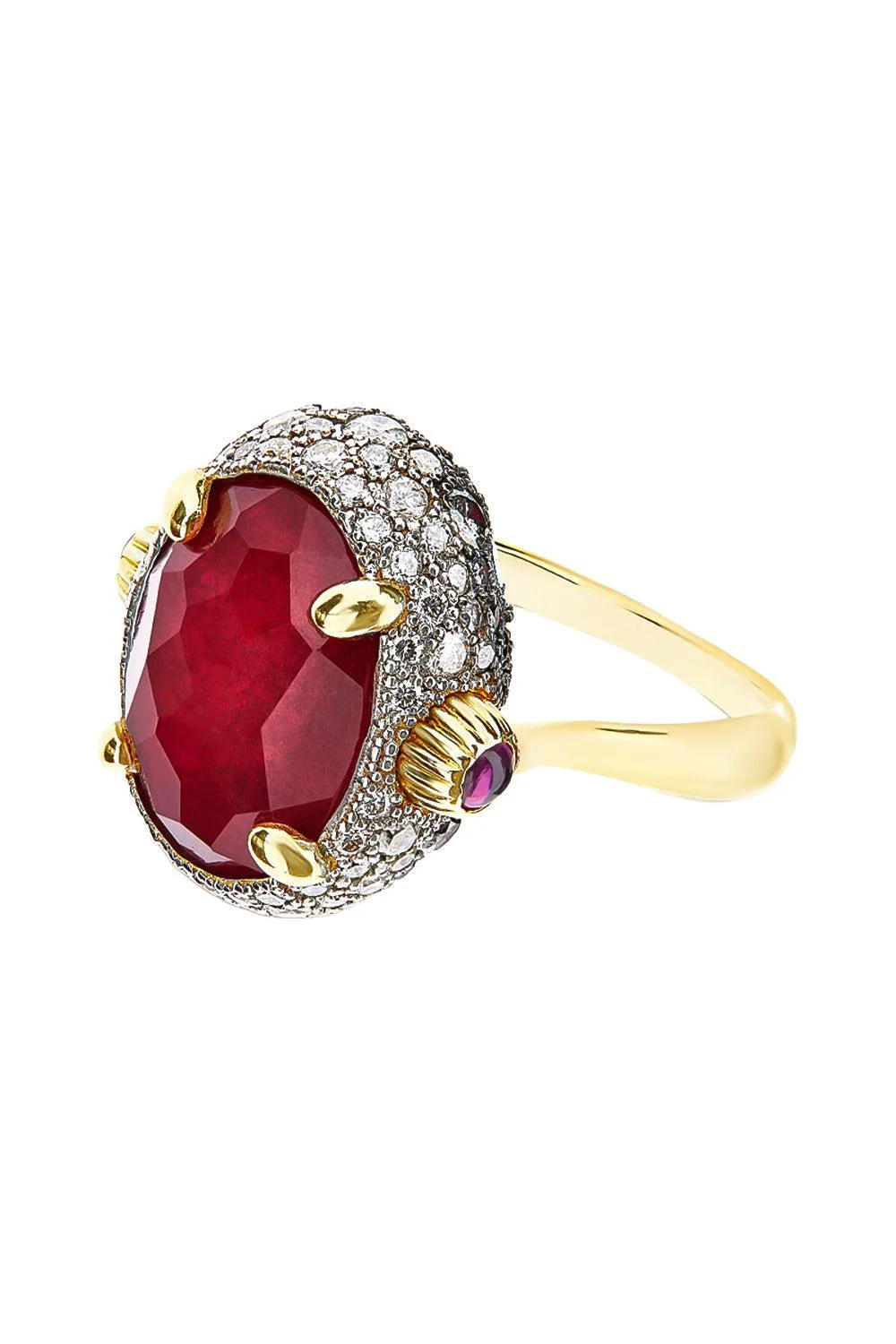 Diamond Ruby Reverse Double Face Ring