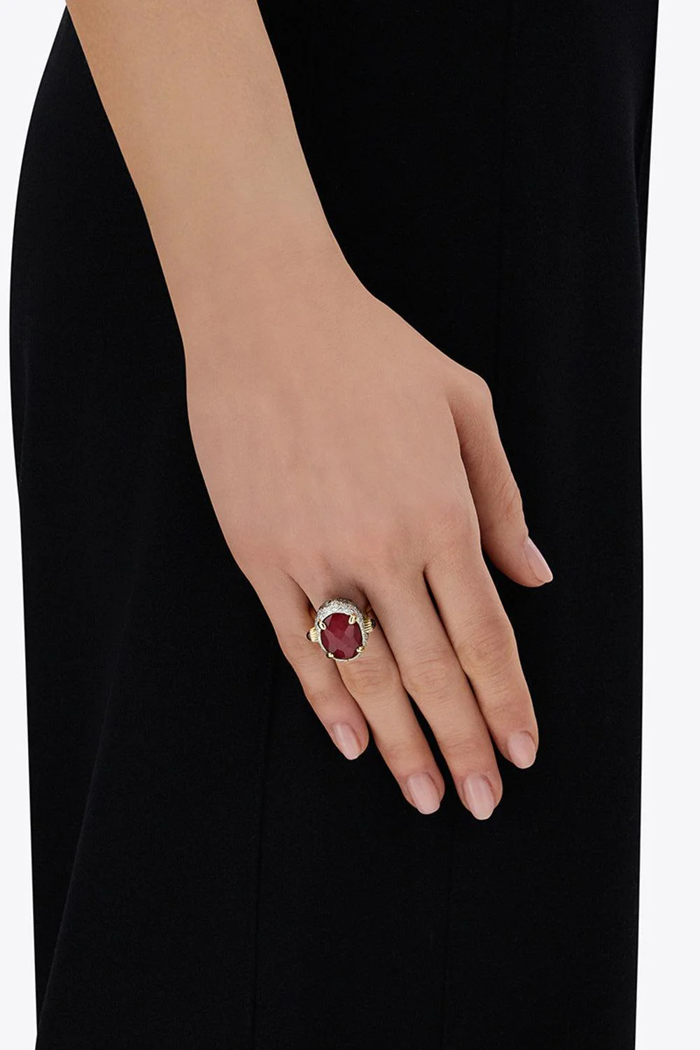 Diamond Ruby Reverse Double Face Ring - Image 3
