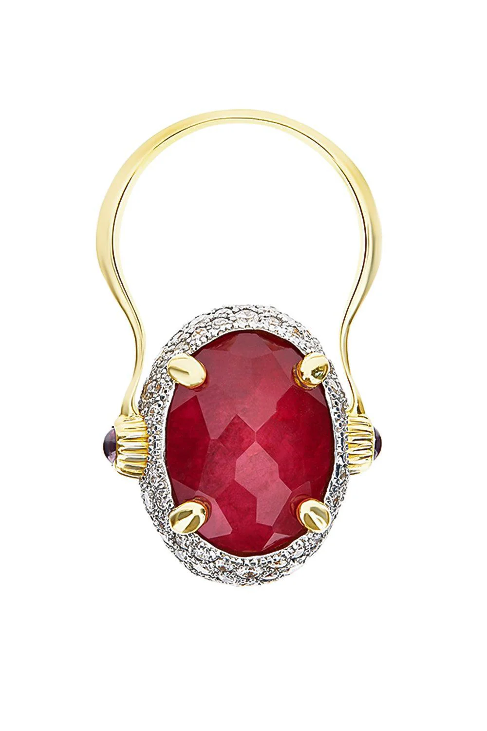 Diamond Ruby Reverse Double Face Ring - Image 6