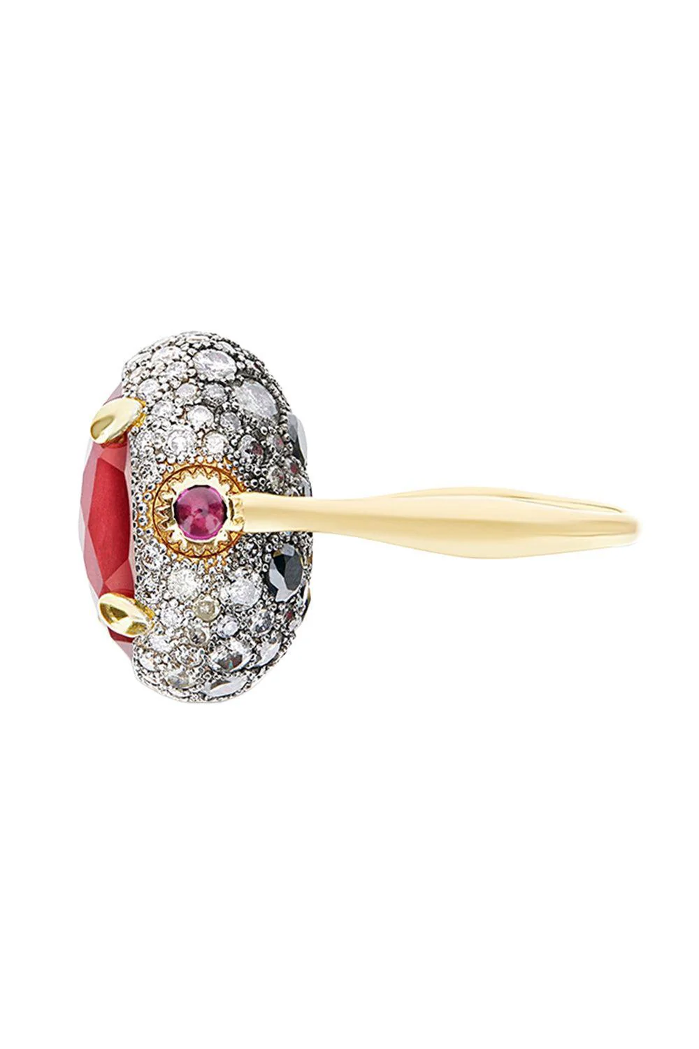 Diamond Ruby Reverse Double Face Ring - Image 8