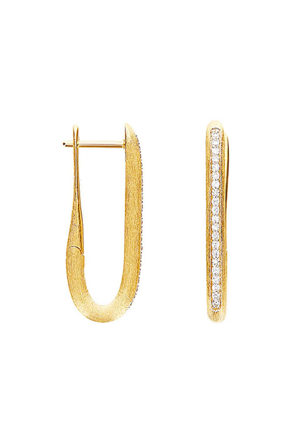 Libera Medium Diamond Square Hoop Earrings