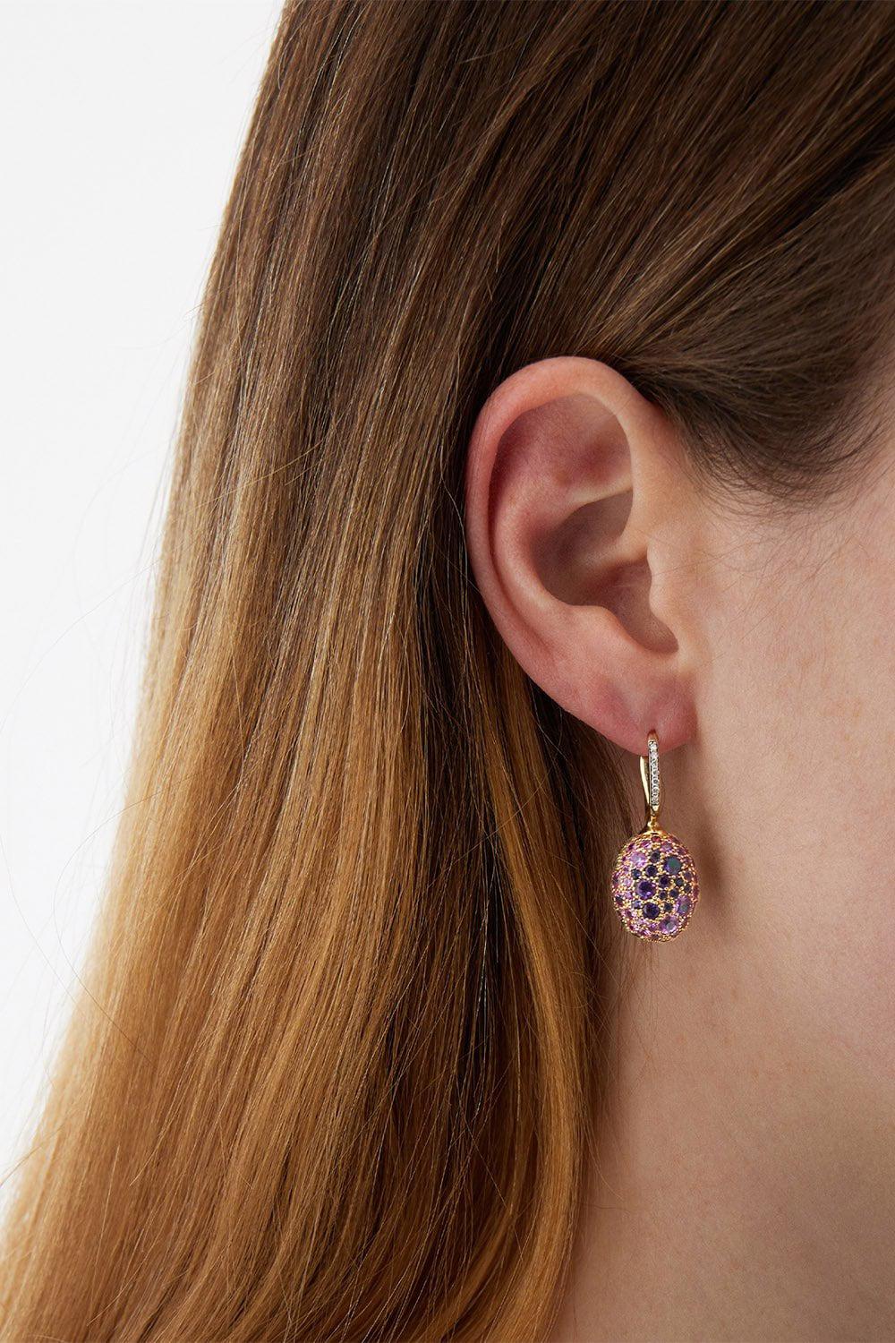 Reverse Medium Labradorite Double-Face Drop Earrings - Image 3