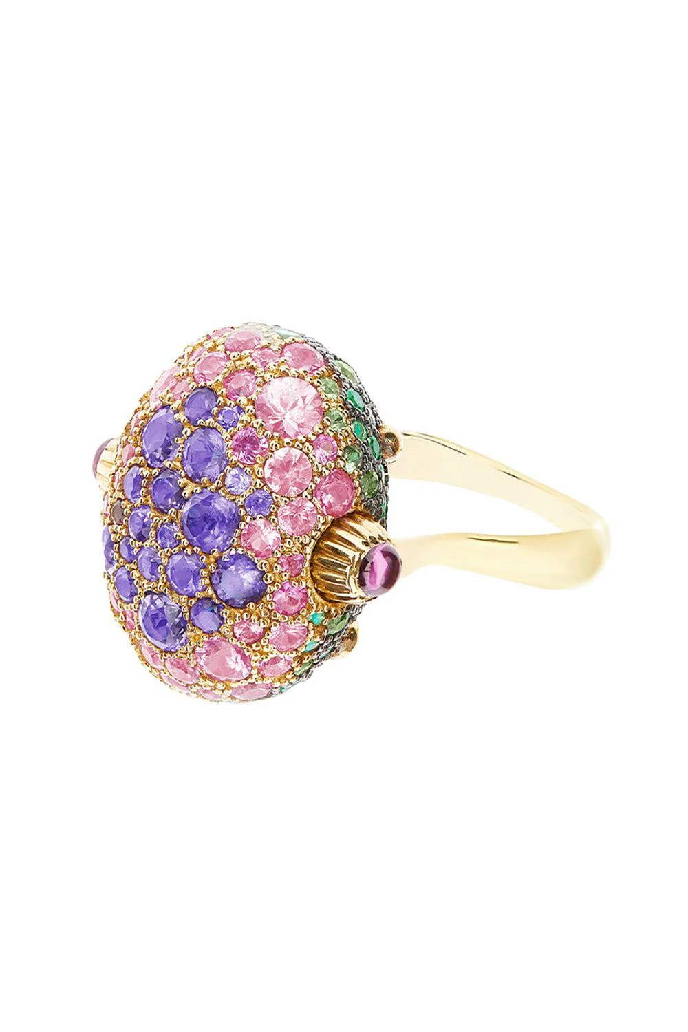 Sapphire Amethyst Reverse Double Face Large Ring