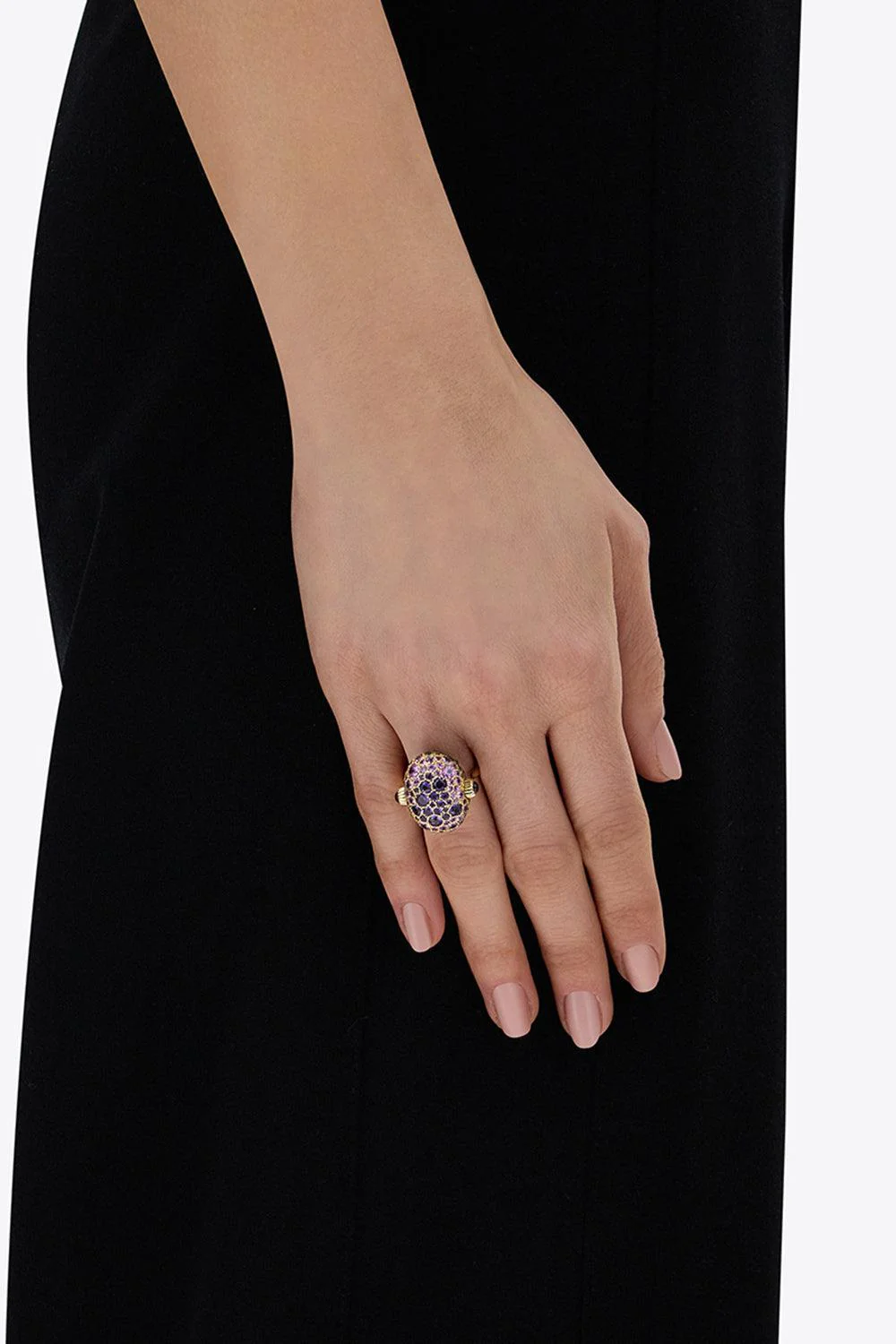 Sapphire Amethyst Reverse Double Face Large Ring - Image 2