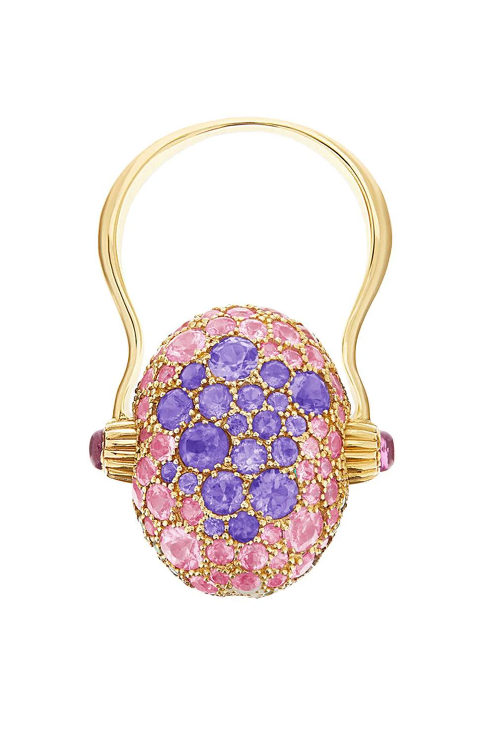 Sapphire Amethyst Reverse Double Face Large Ring - Image 6