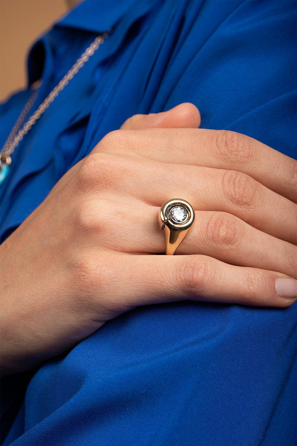 Nautilus Solitaire Ring - Image 2