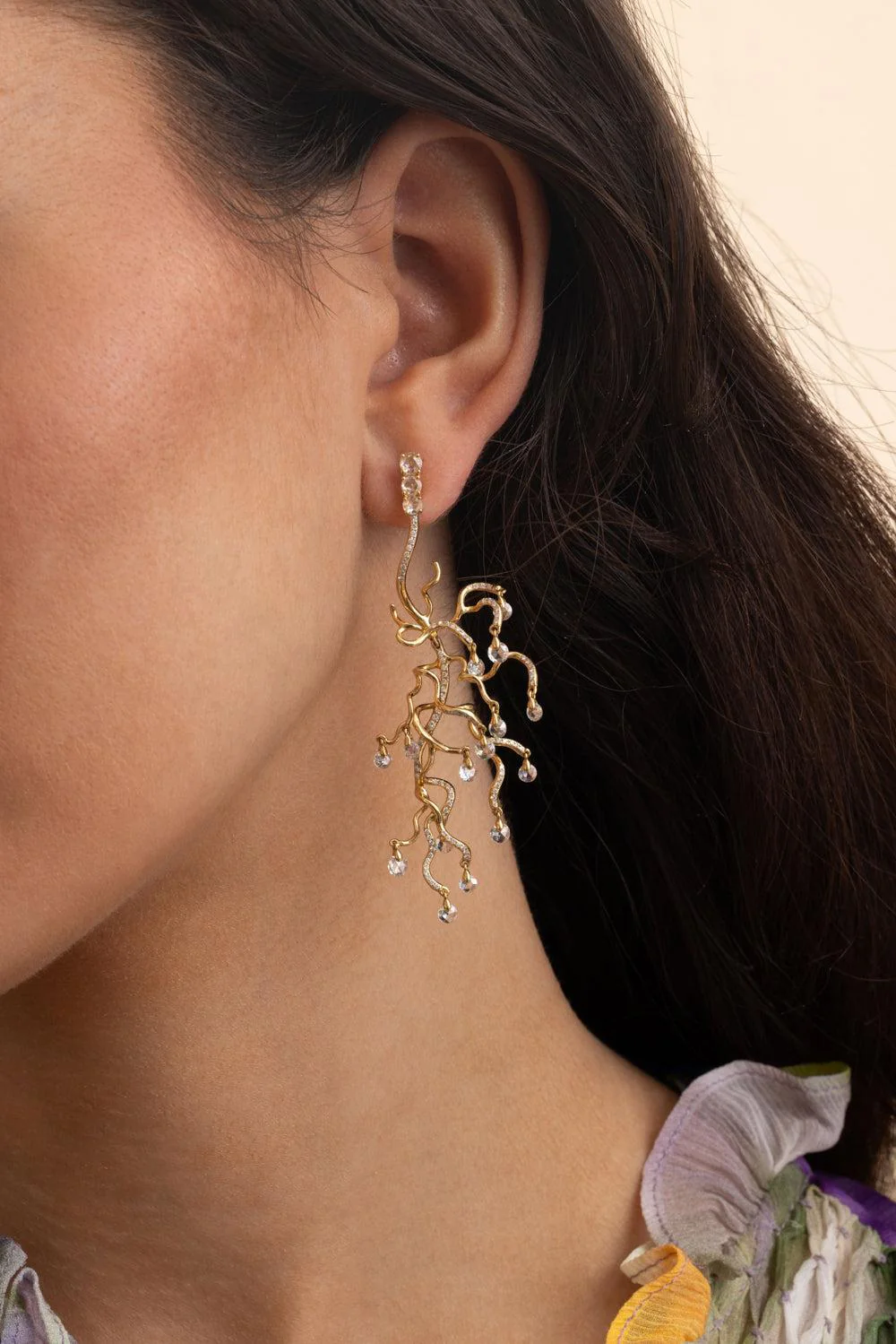 Diamond Cadence Anemone Earrings - Image 4