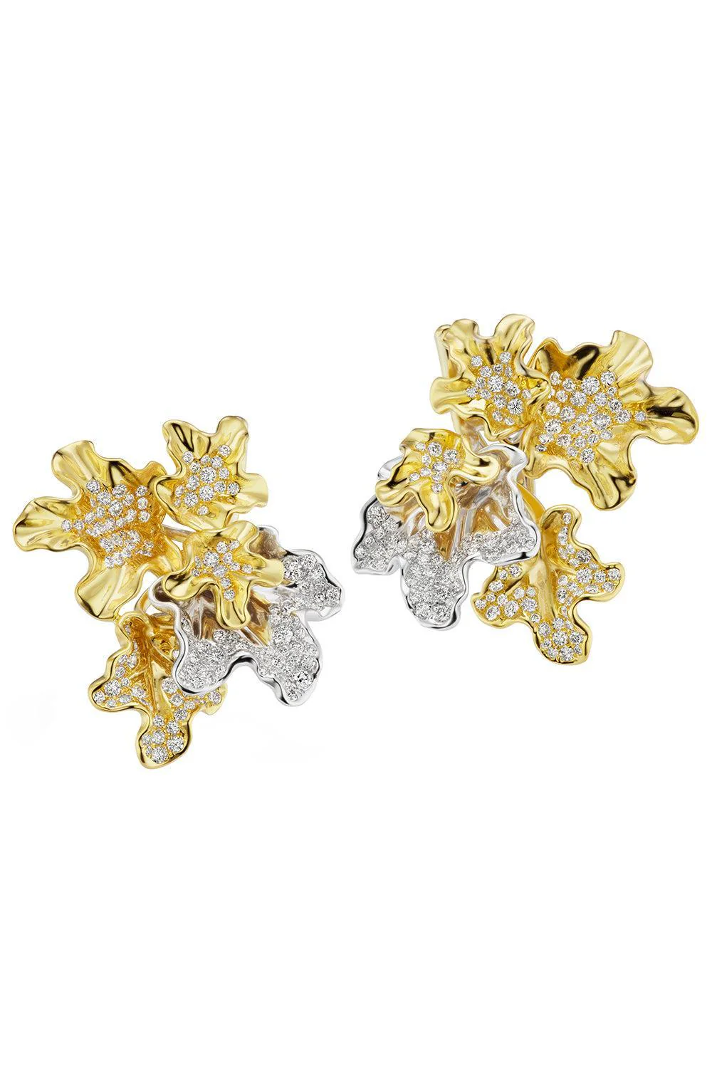 Diamond Feuille Chantal Diamond Earrings