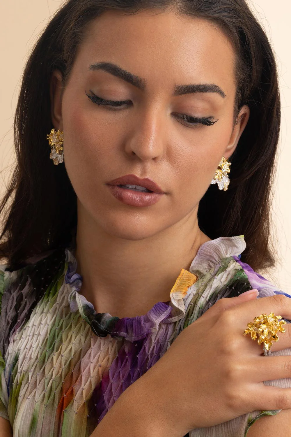 Diamond Feuille Chantal Diamond Earrings - Image 3