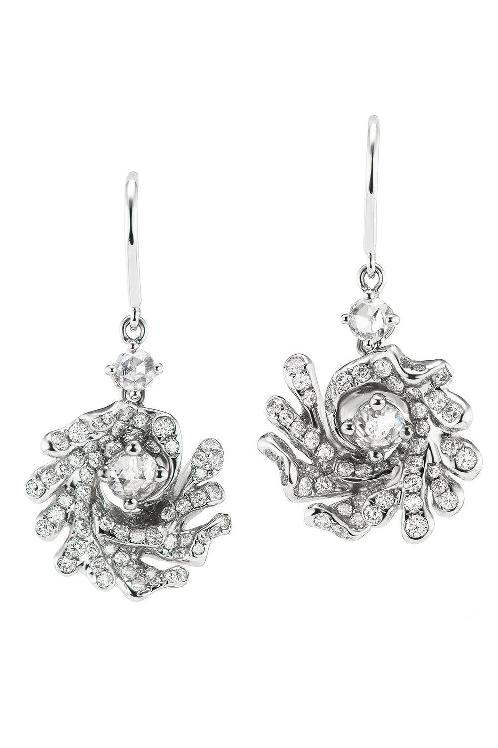 Diamond Tidal Ocean Spray Earrings