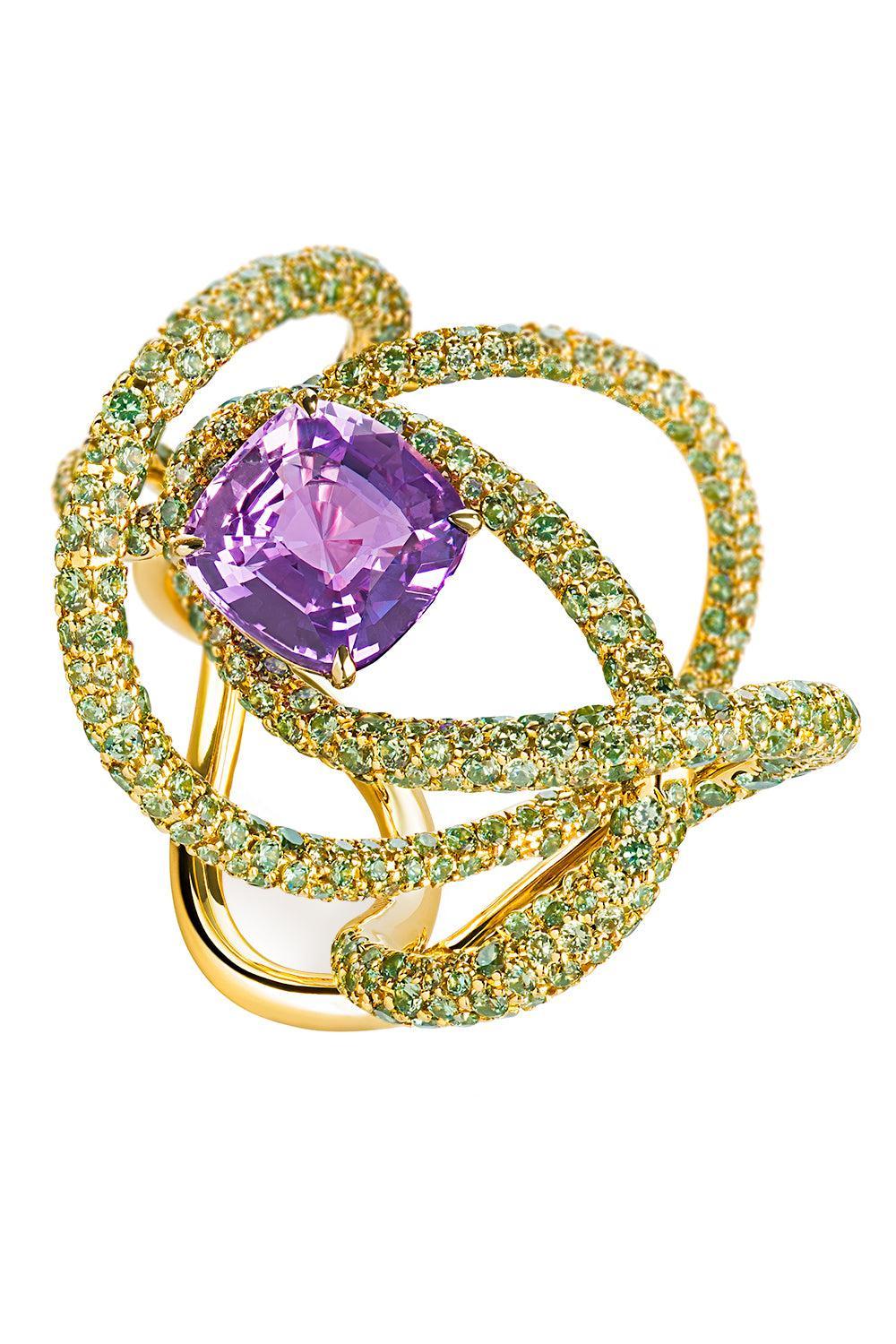 Garnet Sapphire Kephi Ring