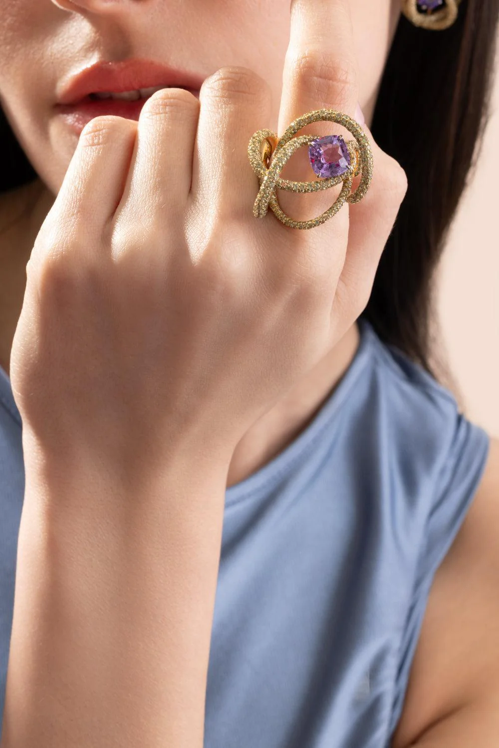 Garnet Sapphire Kephi Ring - Image 2