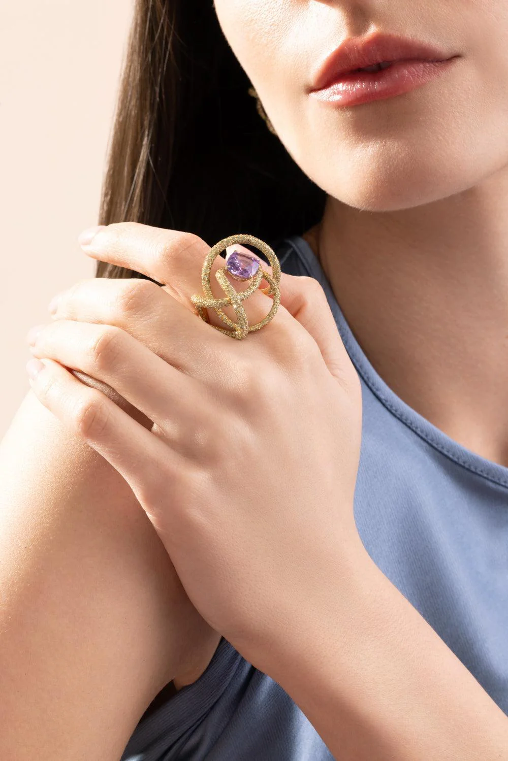 Garnet Sapphire Kephi Ring - Image 3