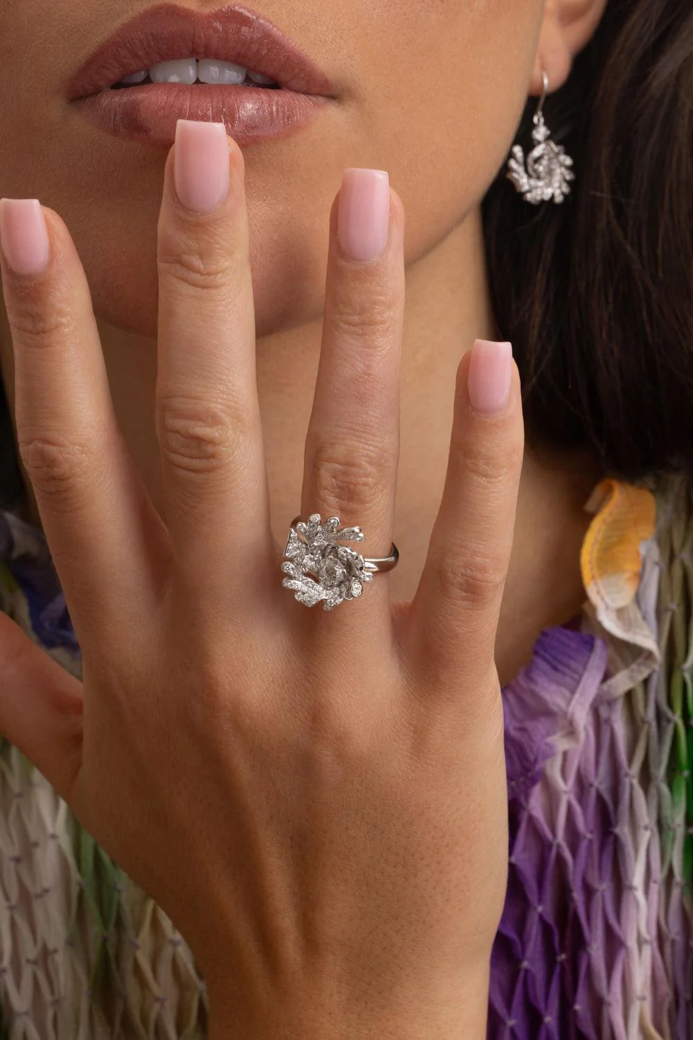 Mixed Diamond Tidal Ocean Spray Ring - Image 3
