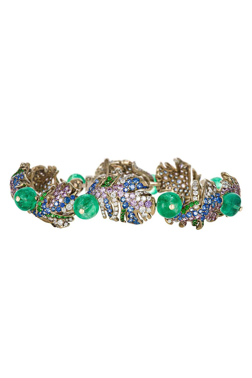 Multi Sapphire Diamond La Pluma Loriini Bracelet