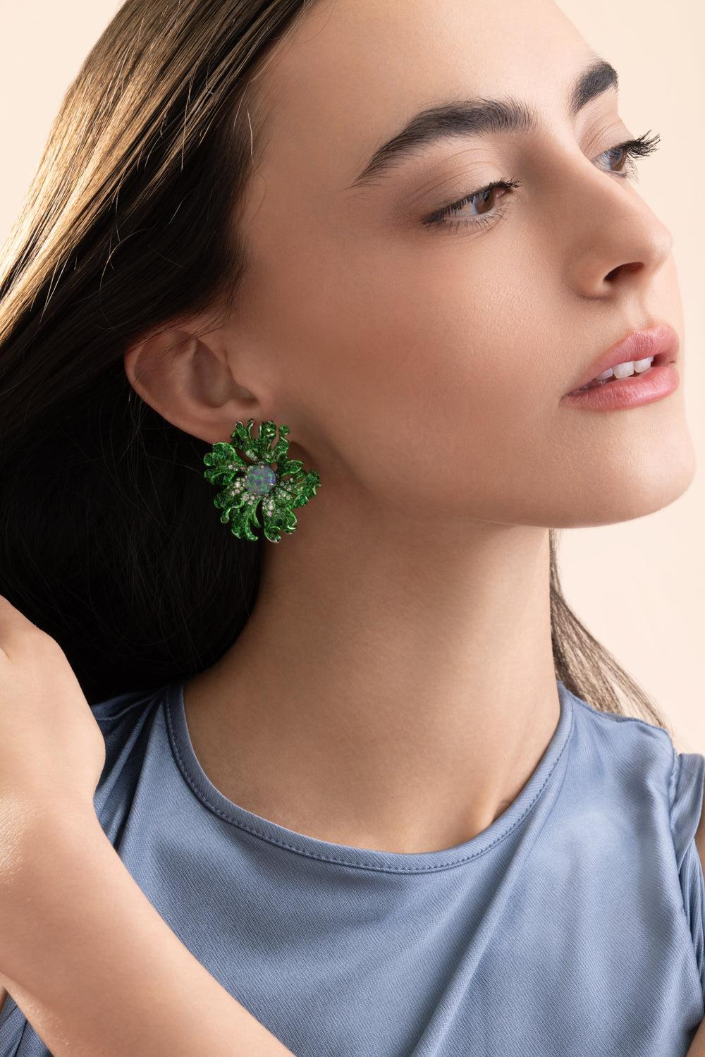 Opal Tsavorite Green Jolene Earrings - Image 4