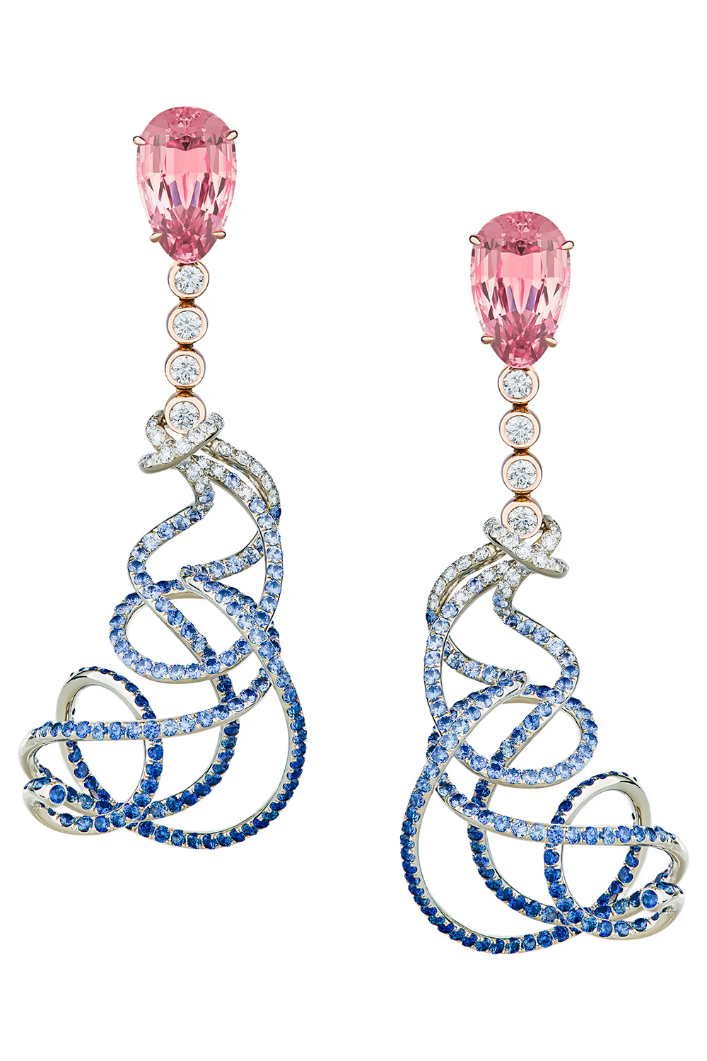Pink Tourmaline Diamond Elpeeda Earrings