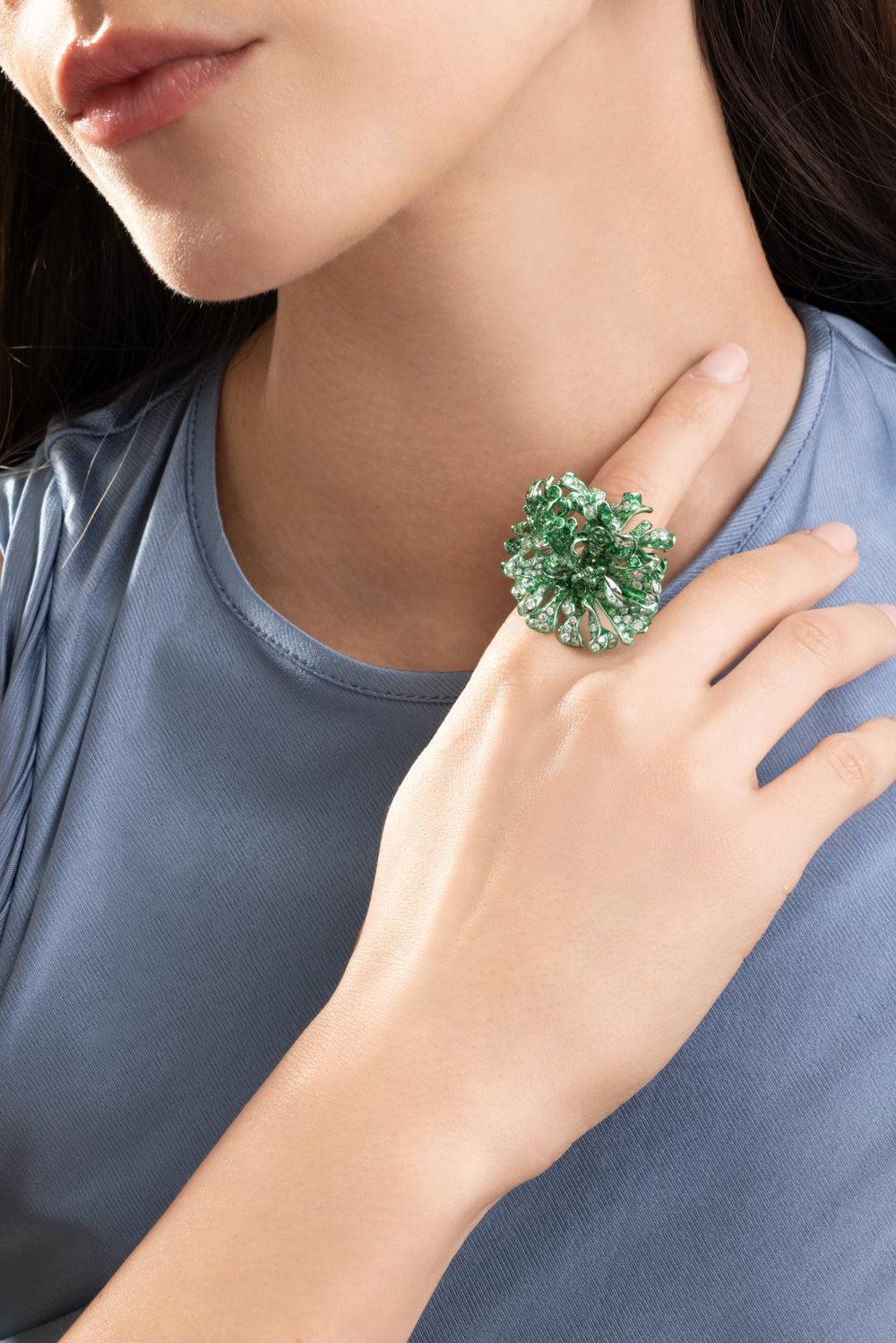Tsavorite Diamond Green Myra Ring - Image 2