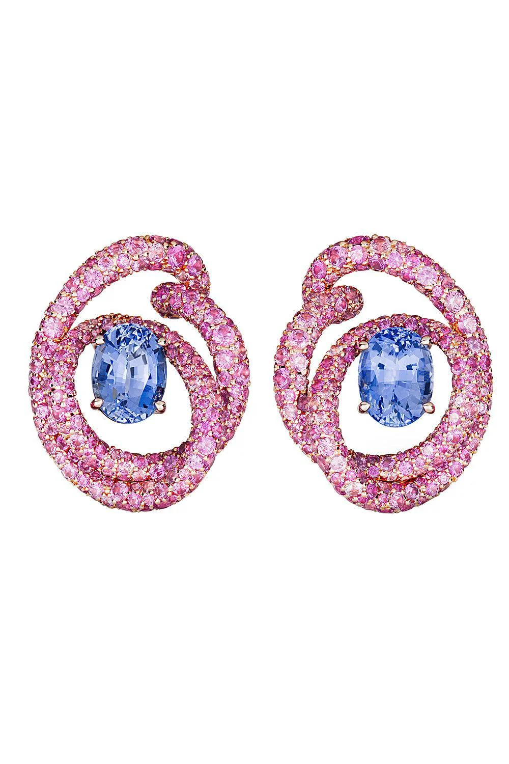 Violet Pink Sapphire Kephi Irita Earrings