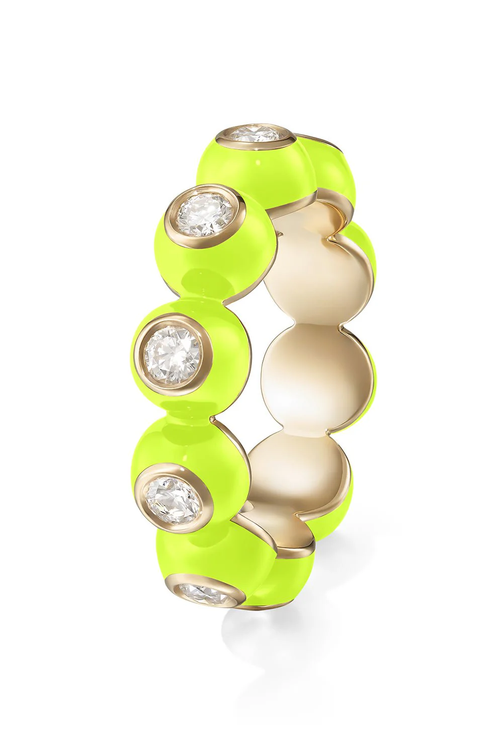 Neon Yellow Audrey Eternity Ring