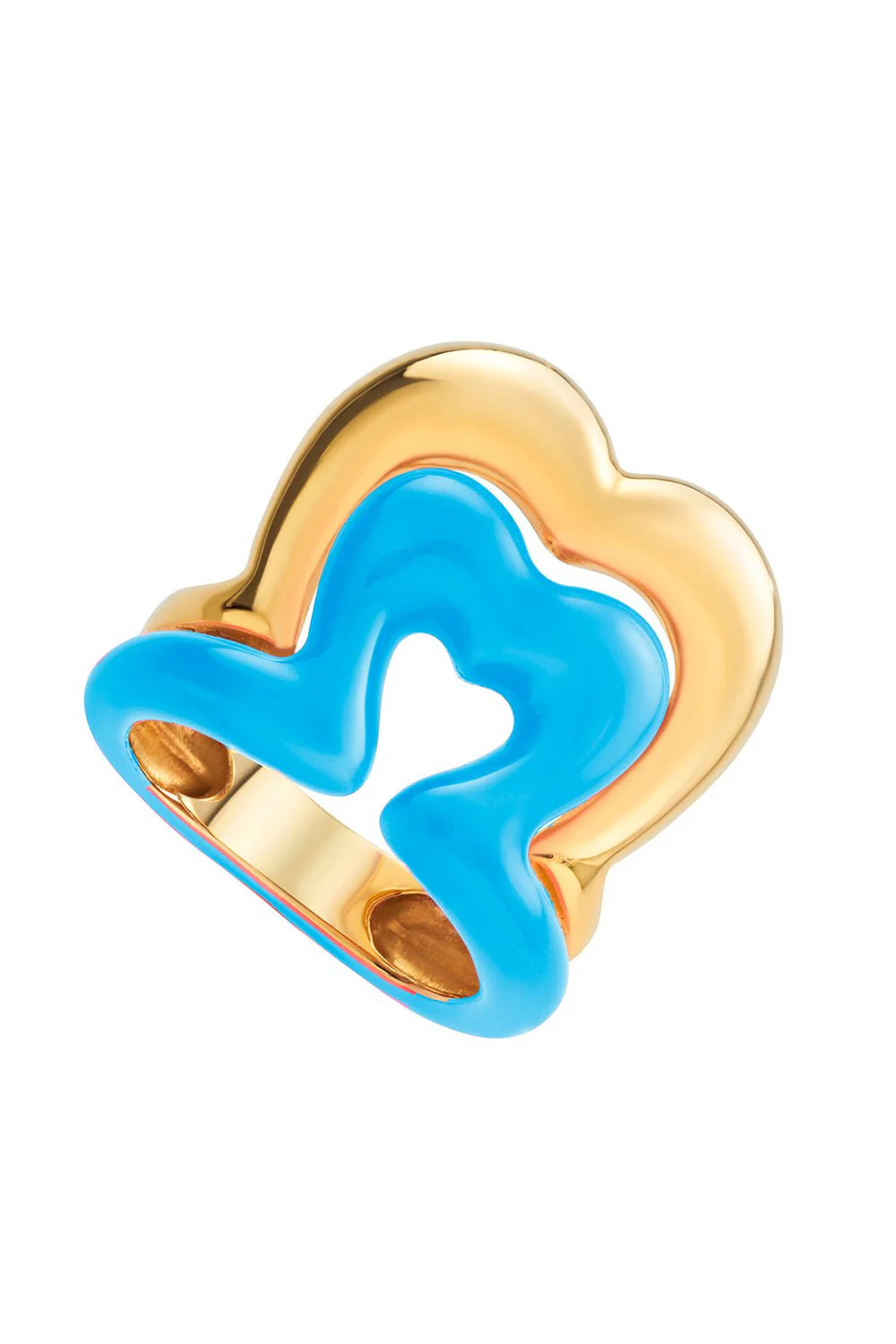 Blue Enamel "Show N' Tell" Ready To Burst Ring