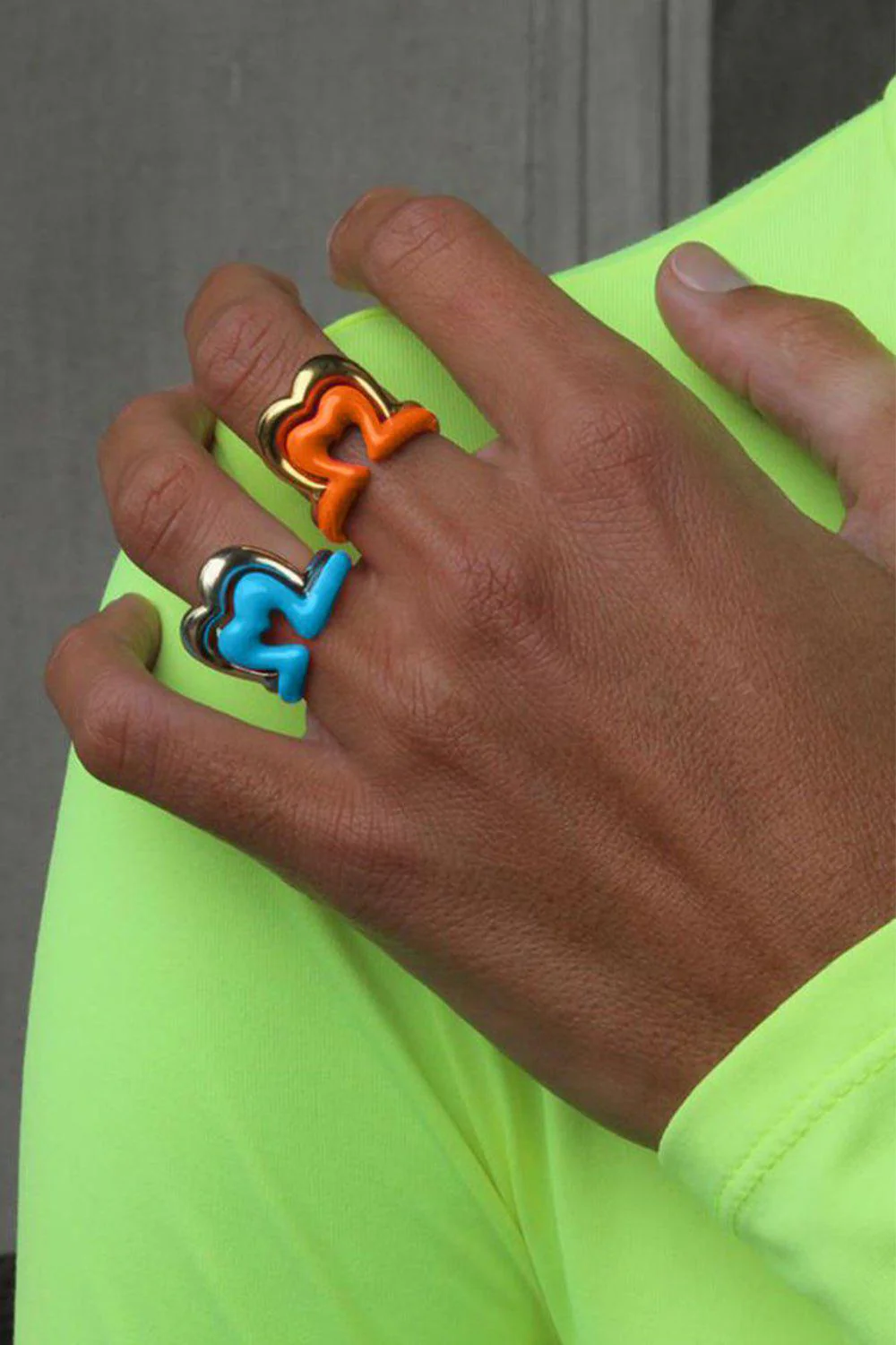 Blue Enamel "Show N' Tell" Ready To Burst Ring - Image 2