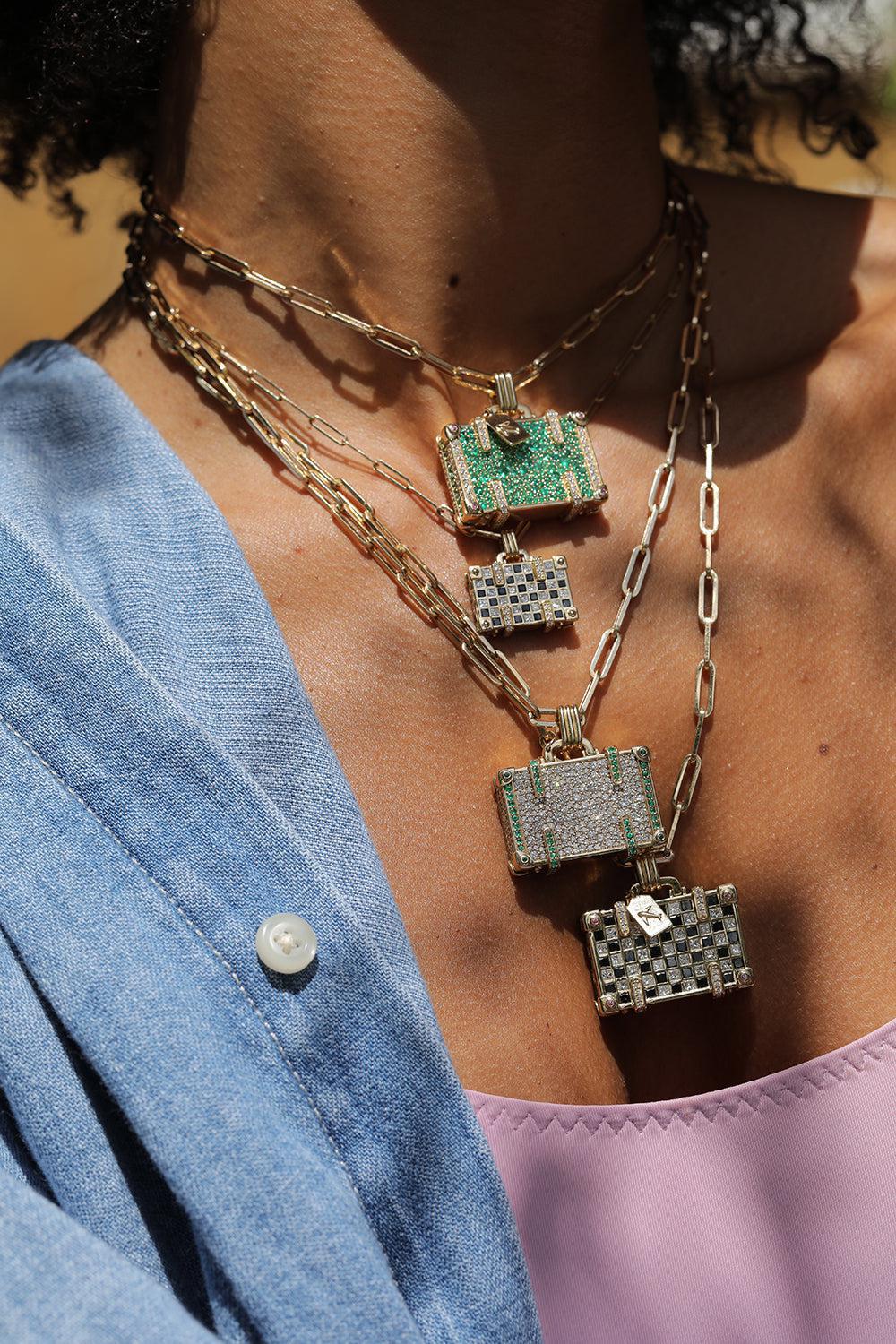 'Globetrotter’ Weekend Suitcase Necklace - Image 2