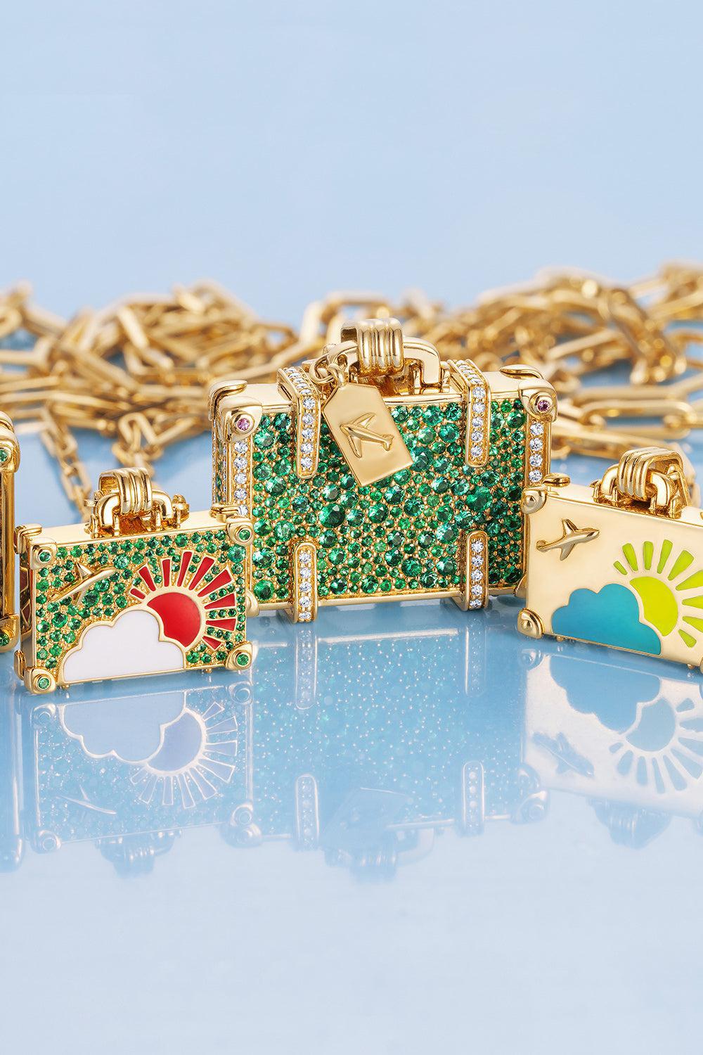 'Globetrotter’ Weekend Suitcase Necklace - Image 4