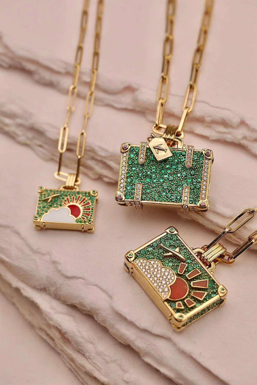 Large Colombian Beauty Suitcase Necklace - Image 3