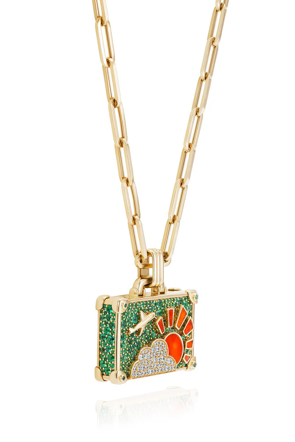 Large Colombian Beauty Suitcase Necklace - Image 4