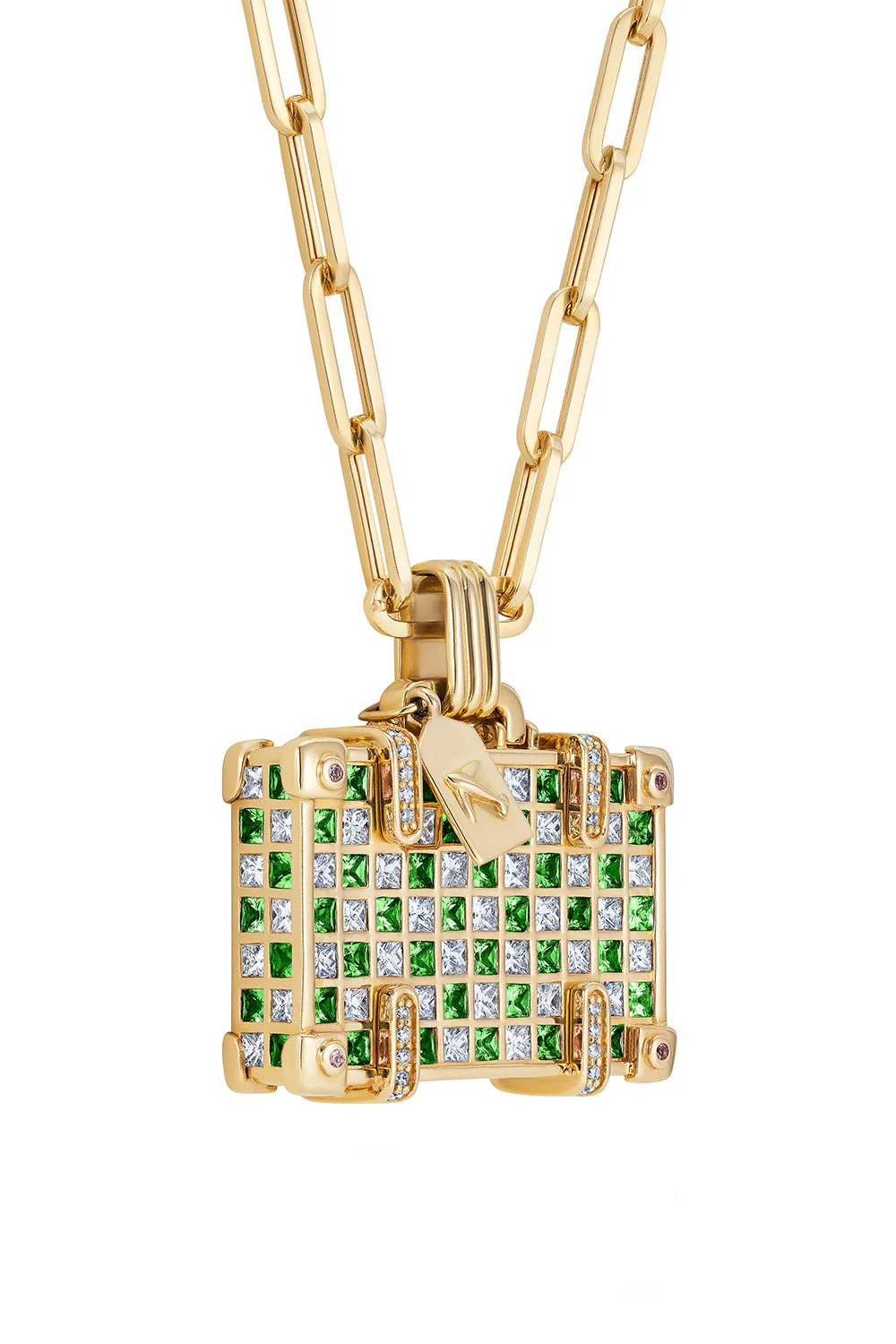 Large Tsavorite Travel Necklace - Image 7