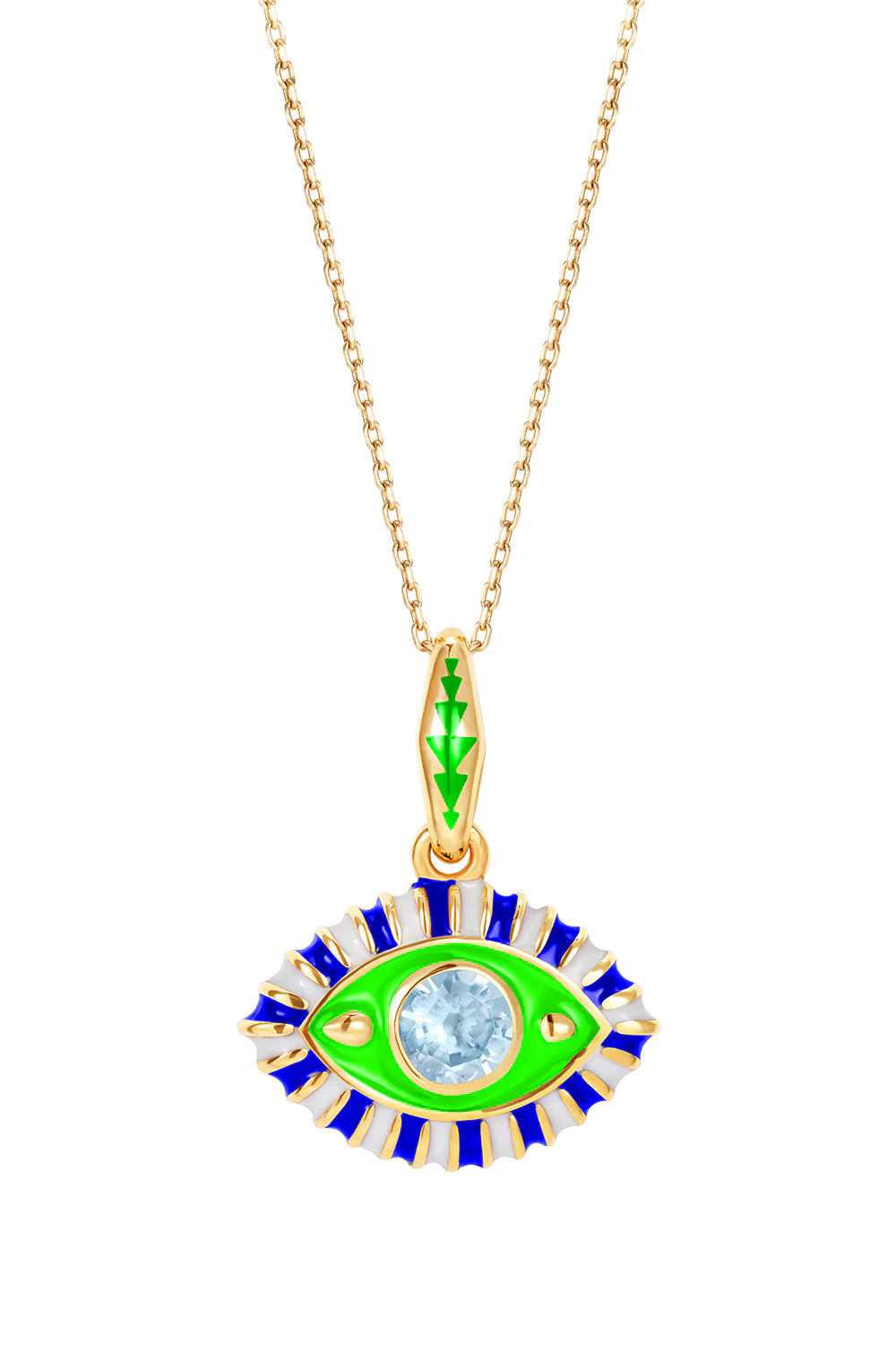 Life In Colour Green Eye Pendant Necklace