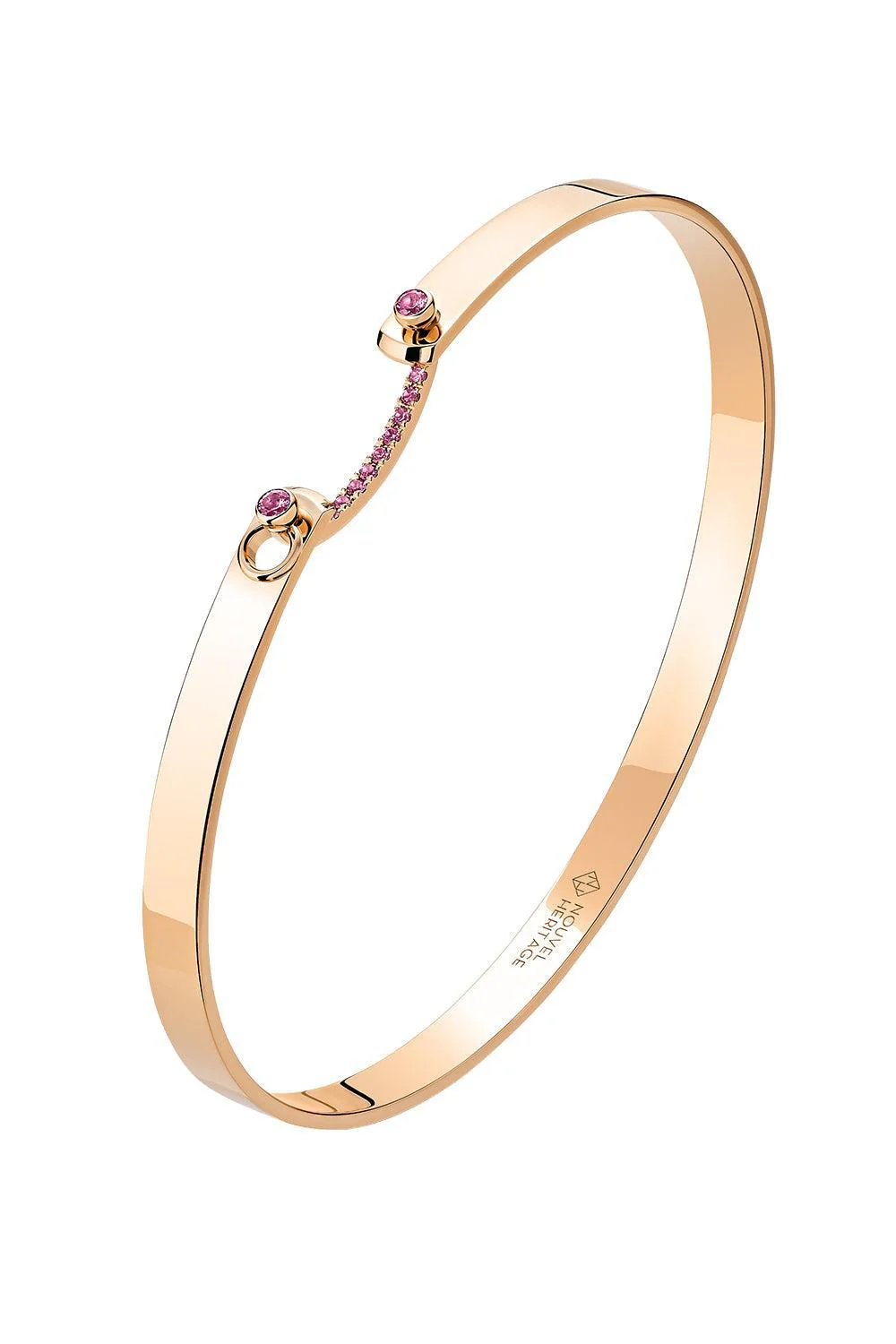 Baby Pink Mood Bangle Bracelet - Rose Gold - Image 7