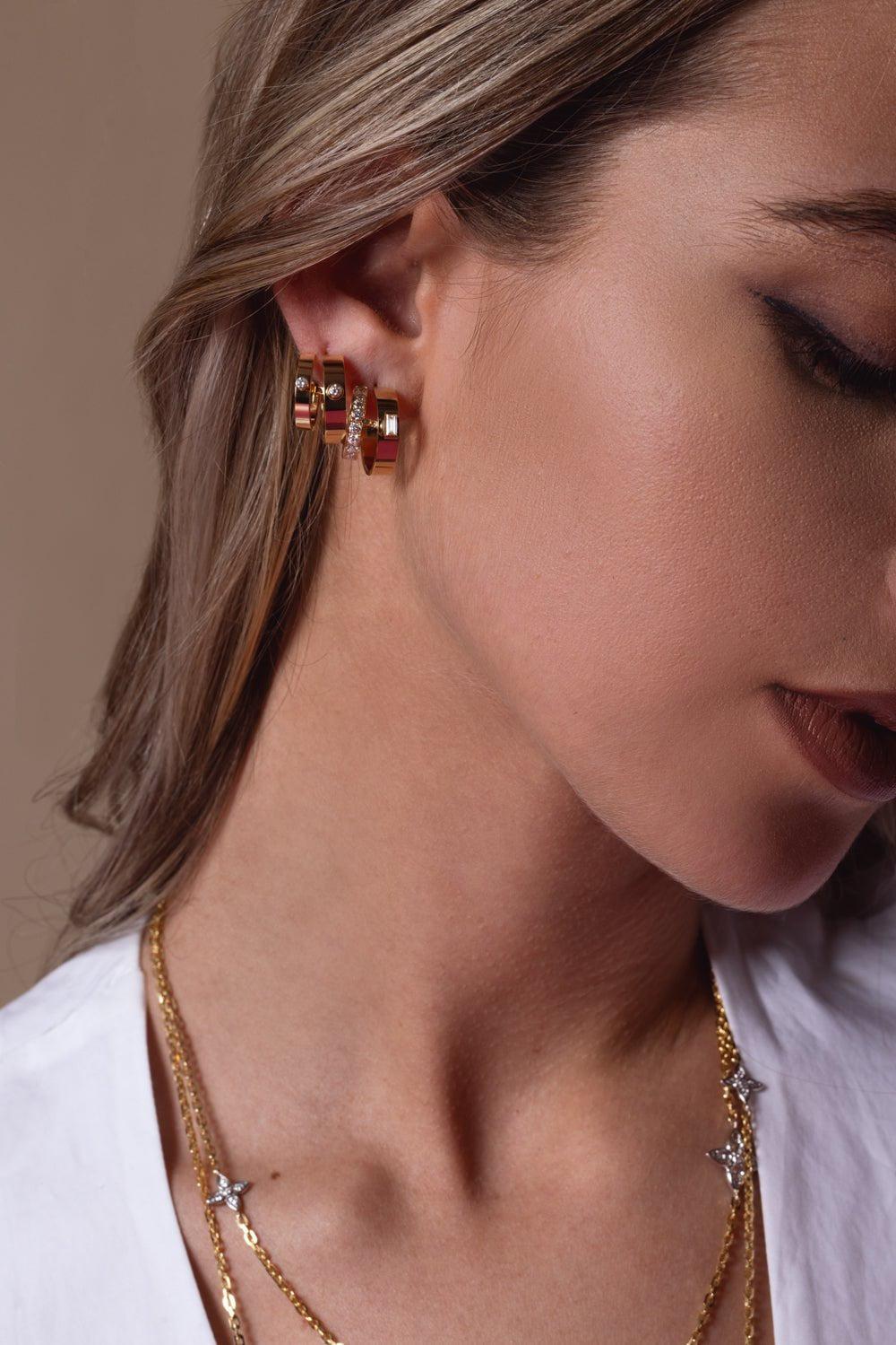 Dinner Date Mood Hoop Earrings - Image 3