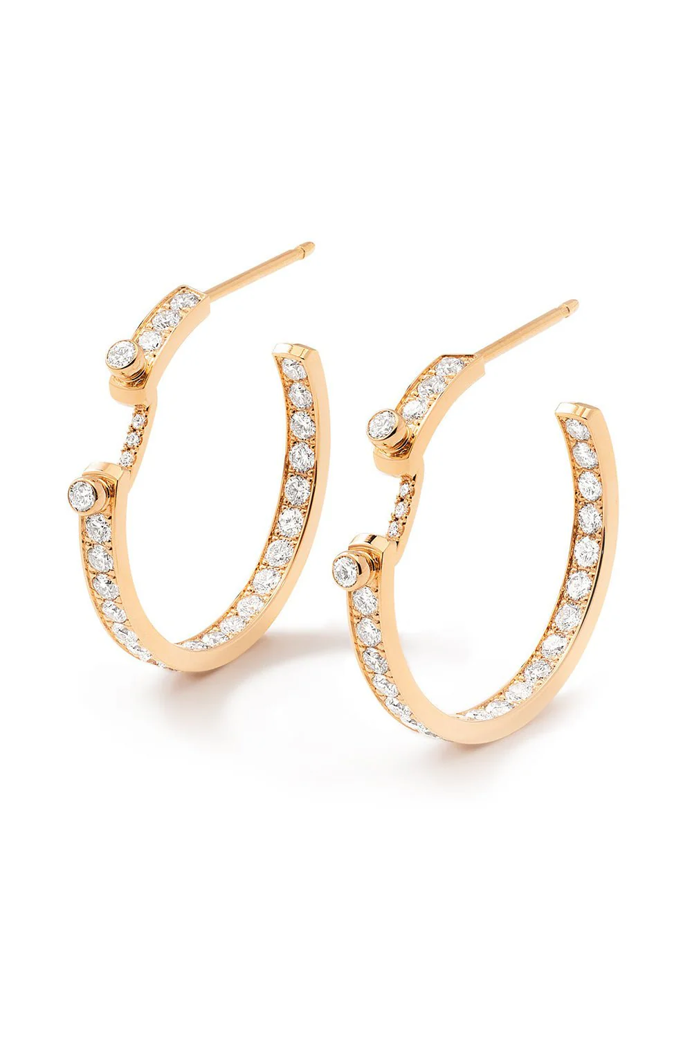 Eternity Tuxedo Mood Hoop Earrings